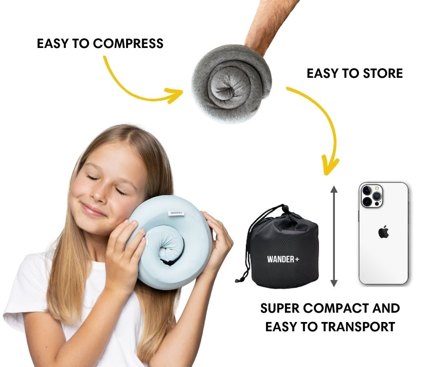 WANDER+™ Kids Travel Pillow | Neck Support